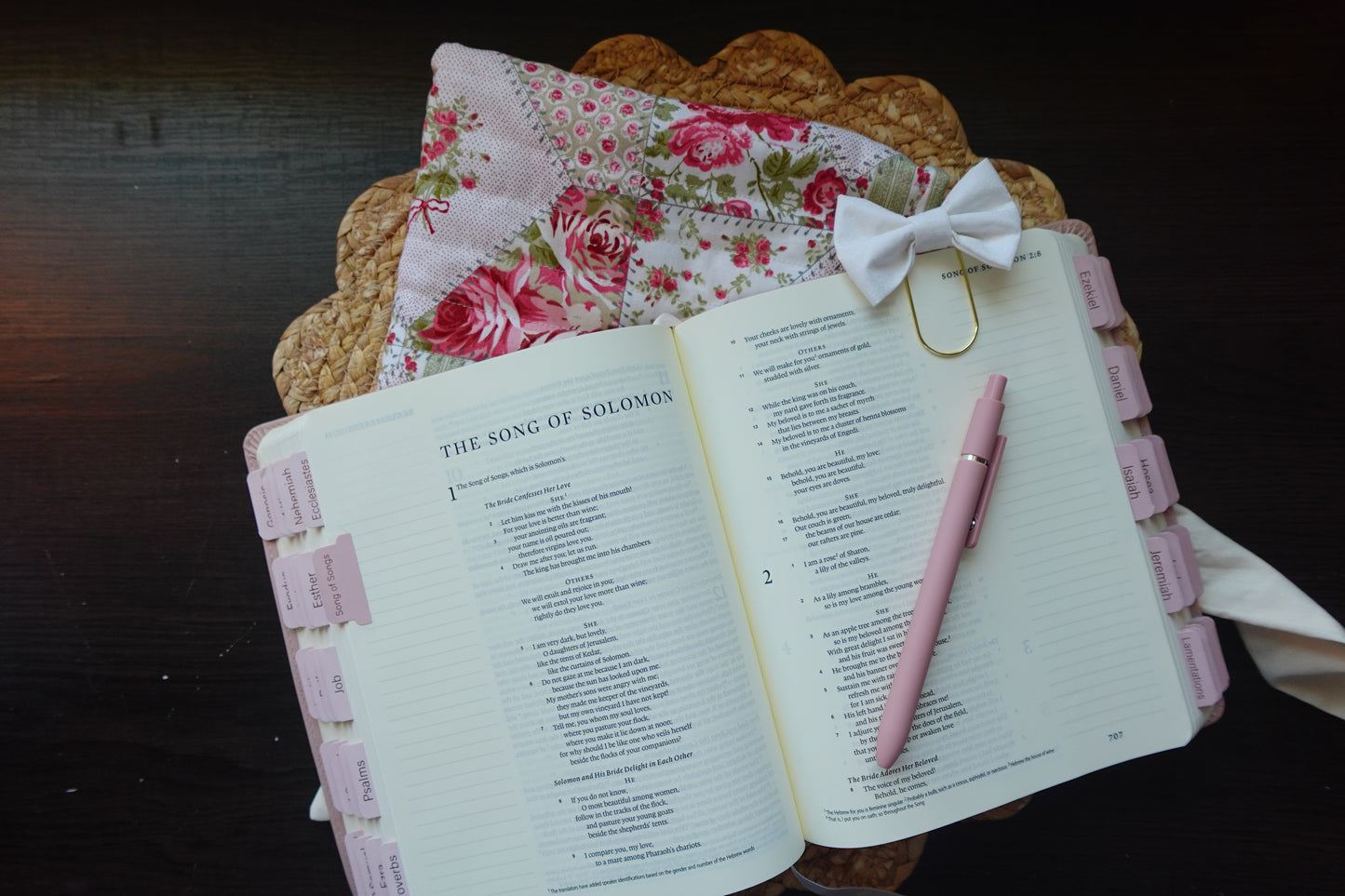 White Bible Bow Bookmark