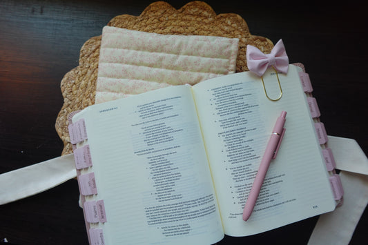 Pink Bible Bow Bookmark