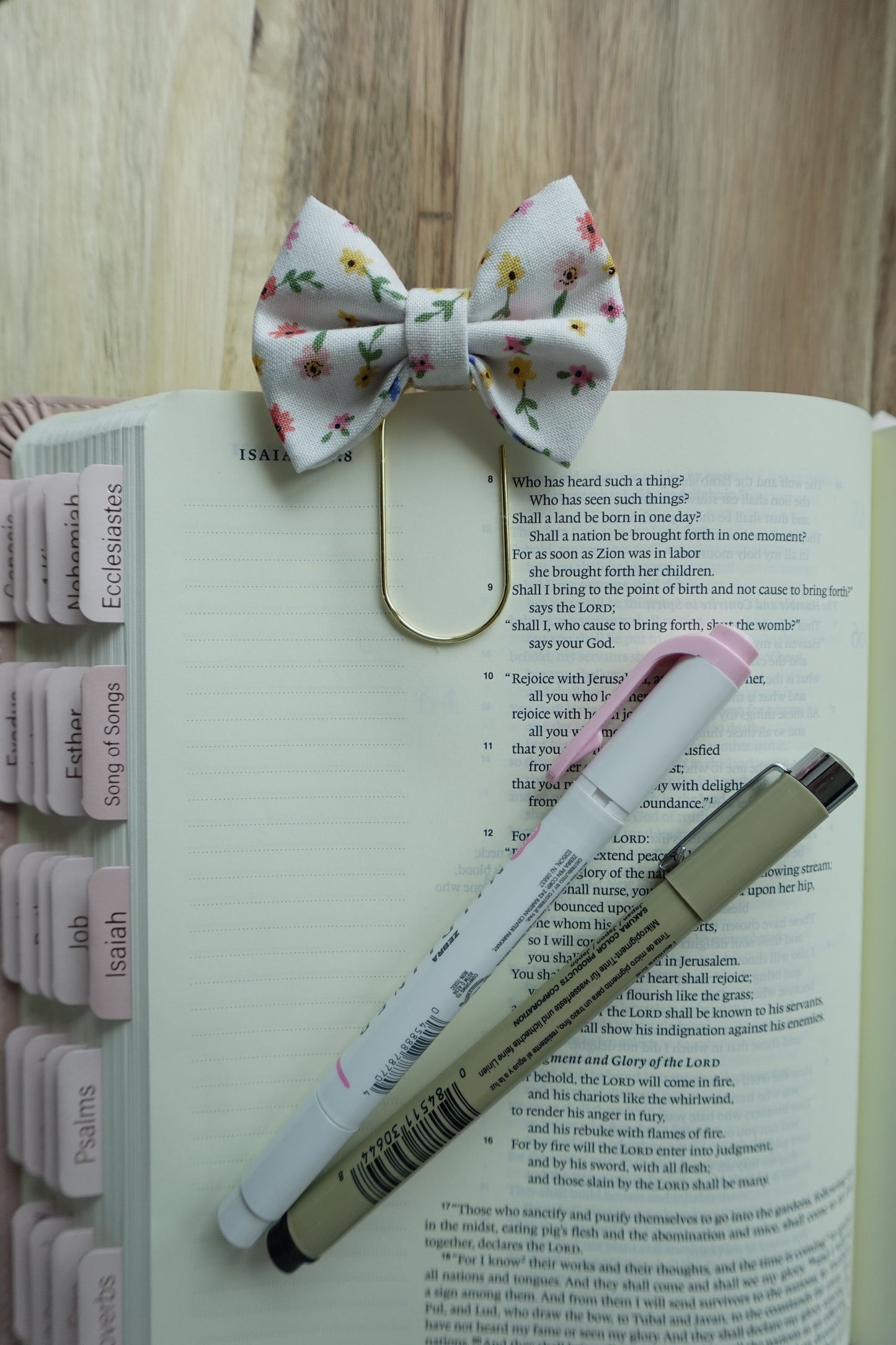 Floral Bible Bow Bookmark