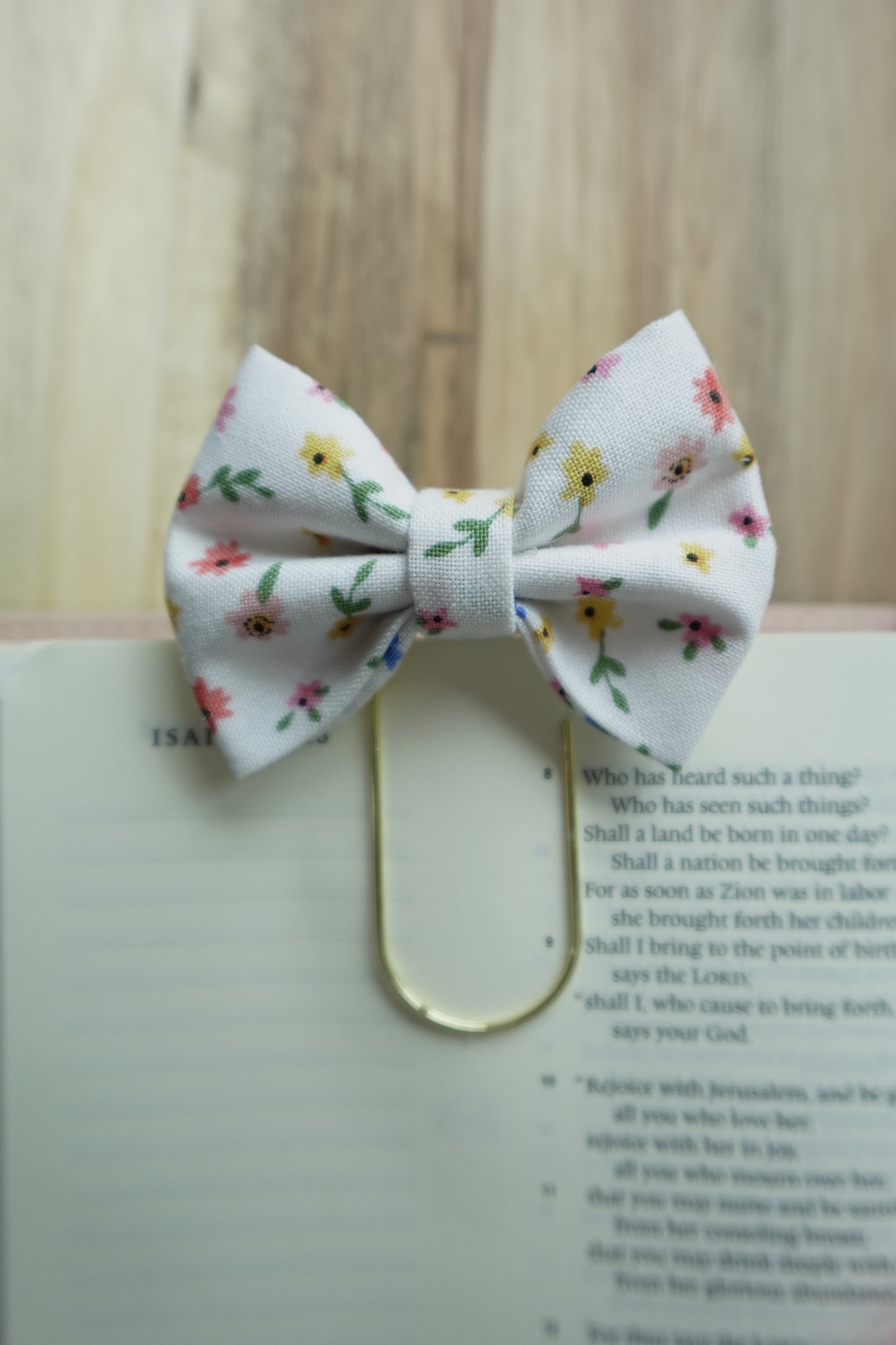 Floral Bible Bow Bookmark