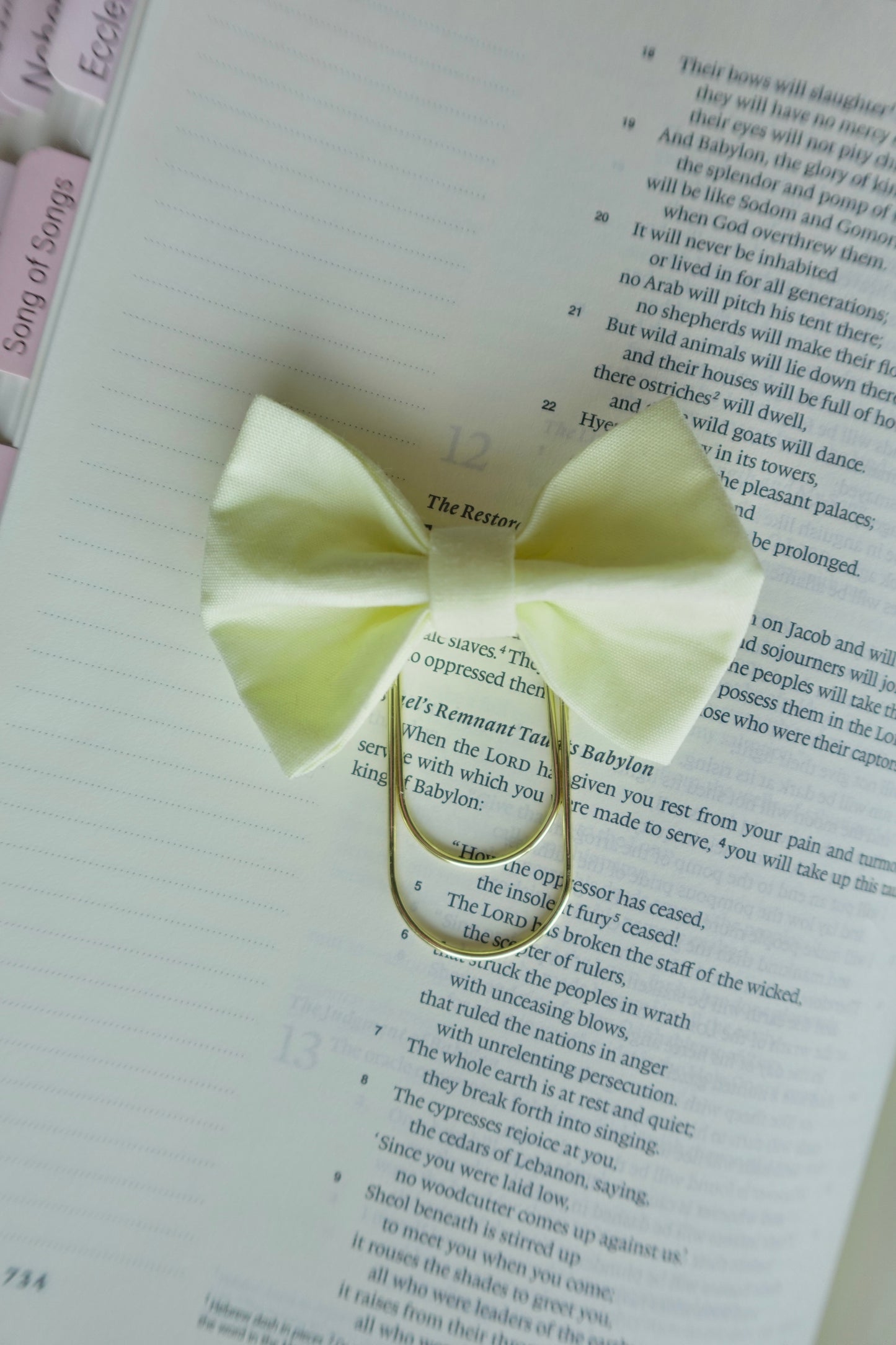 Yellow Bible Bow Bookmark