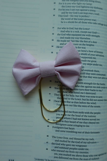 Pink Bible Bow Bookmark
