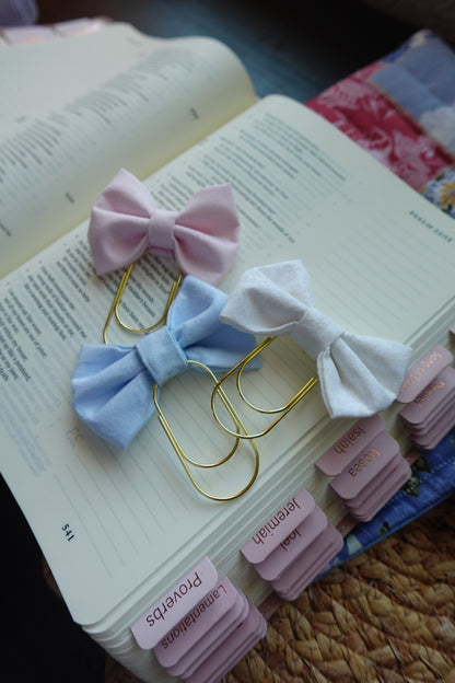 Pink Bible Bow Bookmark