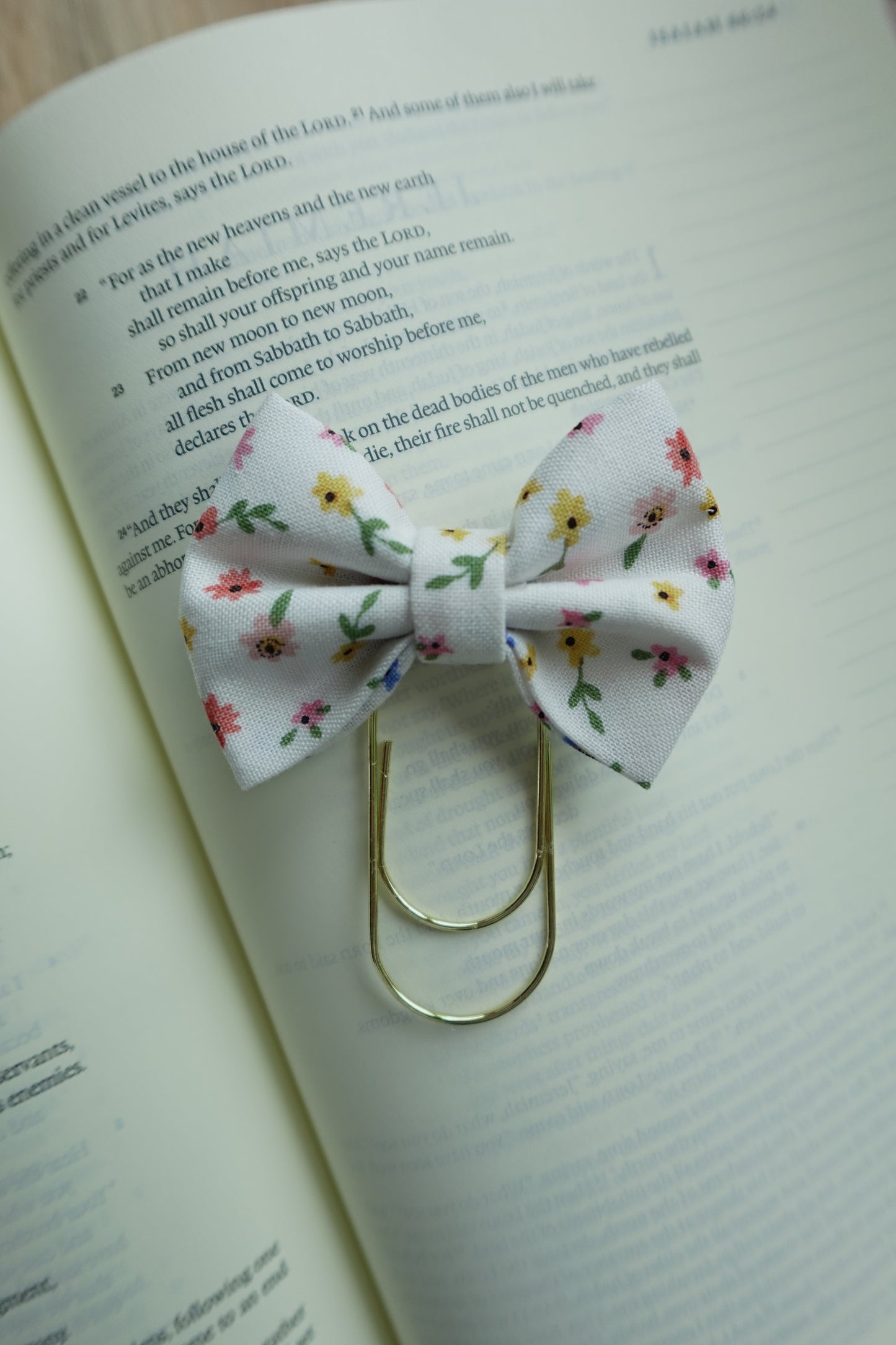 Floral Bible Bow Bookmark