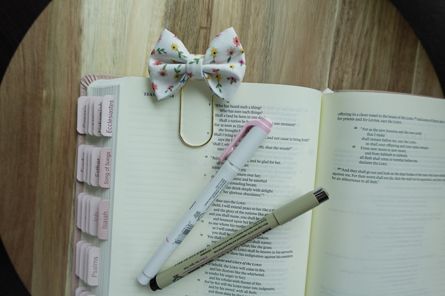 Floral Bible Bow Bookmark