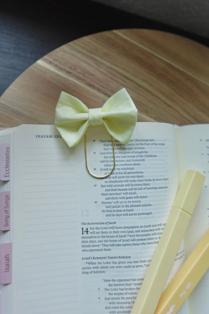 Yellow Bible Bow Bookmark