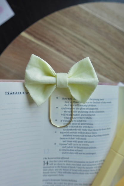 Yellow Bible Bow Bookmark