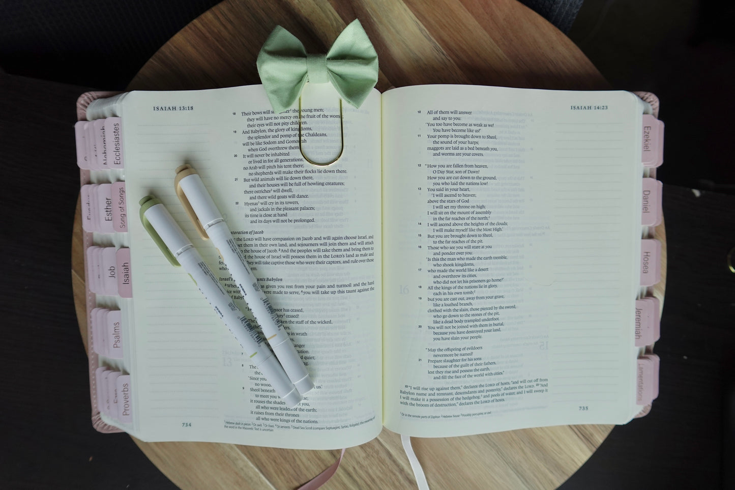 Green Bible Bow Bookmark