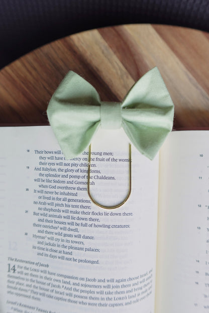 Green Bible Bow Bookmark