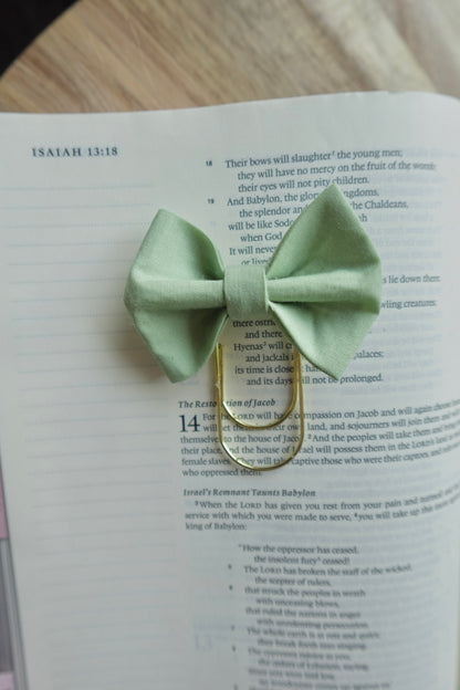 Green Bible Bow Bookmark