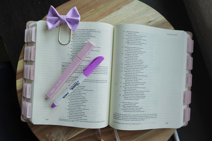 Purple Bible Bow Bookmark