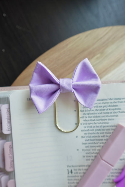 Purple Bible Bow Bookmark